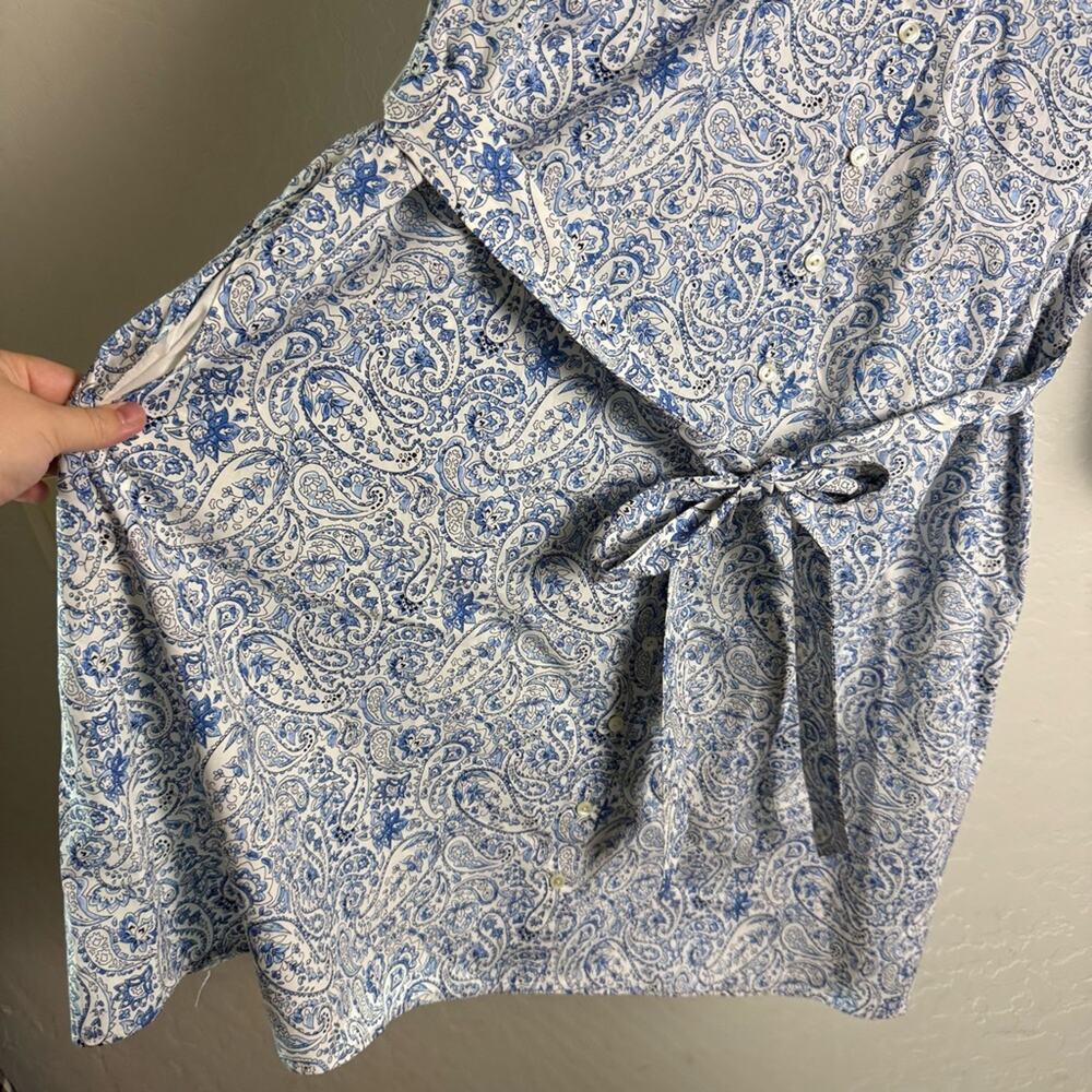 Talbots Poplin Shirtdress Dashing Paisley 18 NWT - Picture 5 of 13